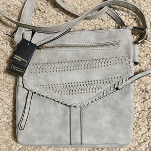 Gramercy & Grand Light Gray Vegan Crossbody Bag